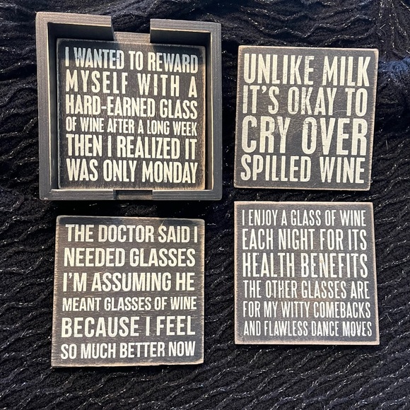 Humorous Wine Coasters - Picture 2 of 2